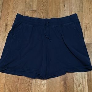 Hanes Drawstring Navy Shorts with Pockets, drawstring, navy, 100% cotton